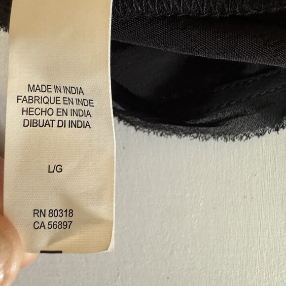 NWT Vintage Lucky Brand Beaded Tank Top Large Black $119 Distressed Raw Hem Y2K - Picture 9 of 16